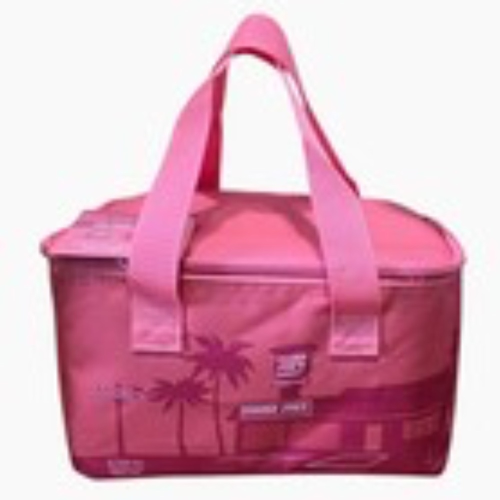 💐      TRADER JOE'S MINI INSULATED PINK TOTE LUNCH COOLER BAG NWT